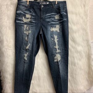 Women’s Plus Size Revolt Distressed Jeans